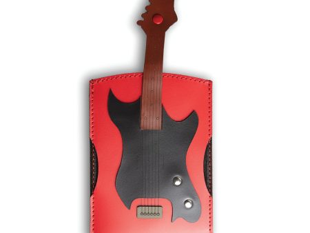 Electric Guitar Leather Passport Holder - Music Gifts Online