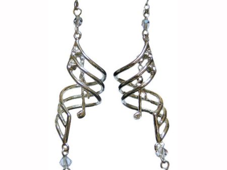 Silver-Plated Music Note Drop Earrings - Music Gifts For Sale