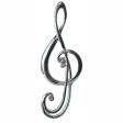 Silver-Plated Treble Clef Brooch - Music Gifts Online now