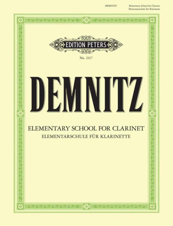 Demnitz - Elementary School For Clarinet - Edition Peters For Discount