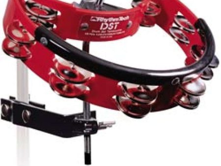 Rhythm Tech Drum Set Tambourine DST3R NICKEL STEEL JINGLES, RED For Discount