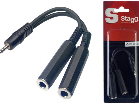 Stagg S Series 1 x Stereo Mini Jack to 2 x 6.3mm Jack Sockets Online Sale