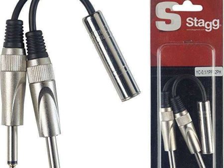 Stagg YC-0,1 1PFS2PH Female Stereo Jack to Two Male Mono Phone Plug Supply