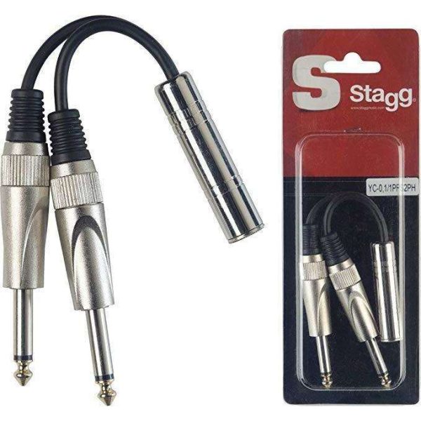 Stagg YC-0,1 1PFS2PH Female Stereo Jack to Two Male Mono Phone Plug Supply