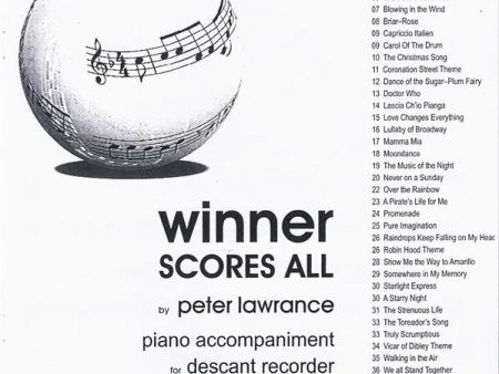 Winners Scores All Piano Accompaniment for Descant Recorder Online Sale