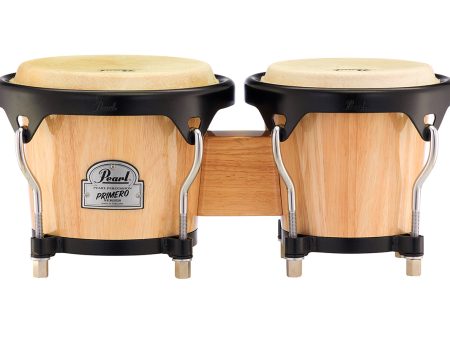 Pearl Primero Wood Bongos  (6  & 7 ) Natural For Sale