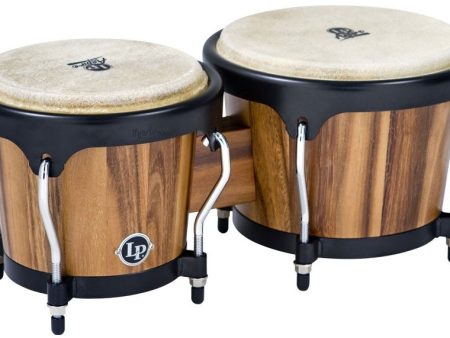 Latin Percussion Aspire Series Wood Bongos 6 3 4   & 8   (Walnut) For Sale