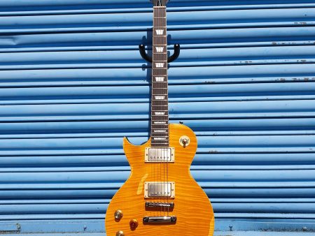 Vintage - ICON Series Les Paul Style Electric Guitar Distressed (Left-Handed) Hot on Sale