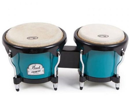 Pearl Primero Fiberglass Bongos  (6  & 7 ) Deco Blue finish For Discount