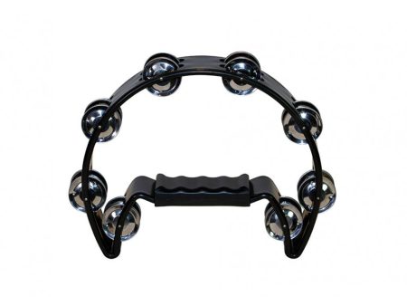 On-Stage Half Moon Tambourine (Black) on Sale